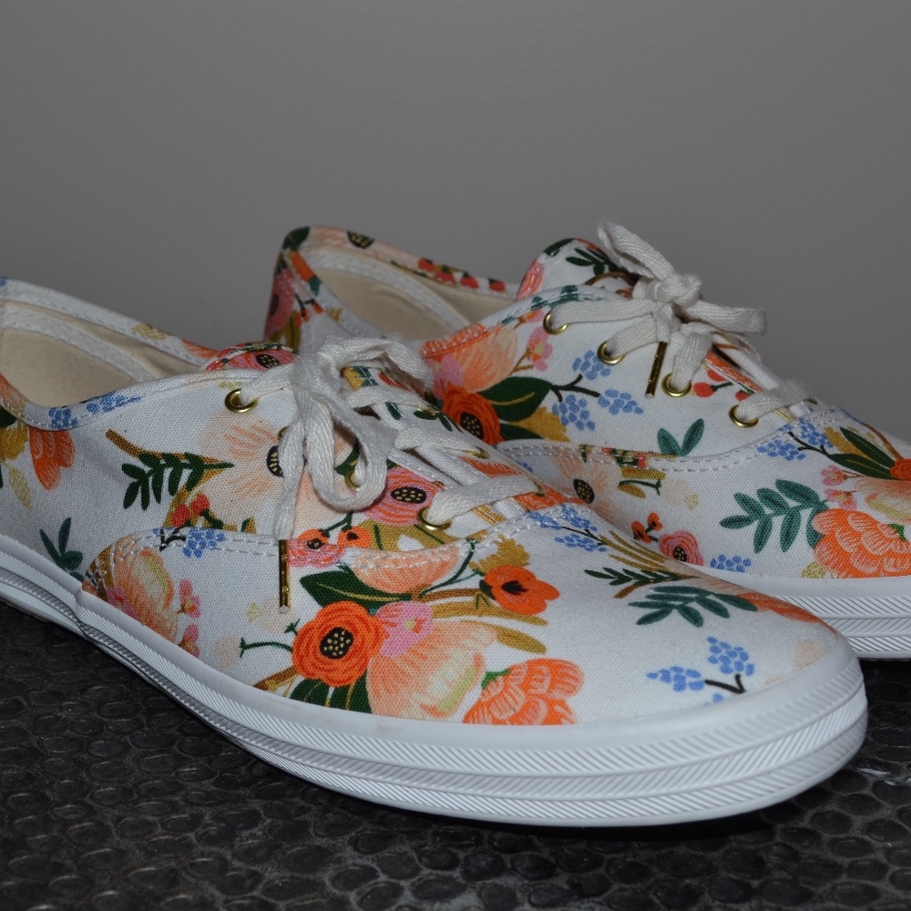 Keds Rifle Paper Co Floral Shoes Size 10